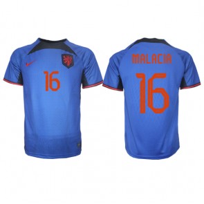 Holland Tyrell Malacia #16 Udebanetrøje VM 2022 Kort ærmer